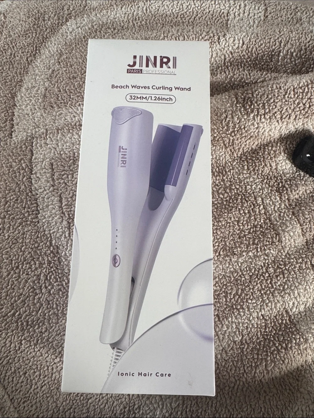 Beach Waves Curling Wand Crimper in Light Purple NIB